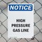 Signmission High Pressure Gas Line, 10 in W x Rectangle, Plastic OS-2PACK-NS-P-1014-V-13486 - alternate 4